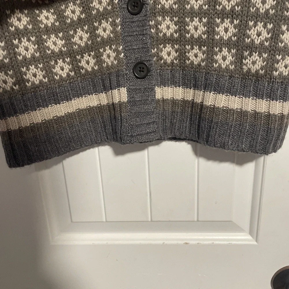 Banana Republic Wool Alpaca Blend Chunky Patterned Sweater Vest M